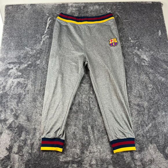 FC Barcelona Official Merchandise Joggers Tapered Leg Gray Men's XL Pockets* - Picture 1 of 11
